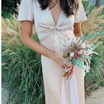 Show Me Your Mumu Rome Twist Gown Champagne Luxe Satin M Photo 0