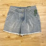 Wild Fable  Light Acid Wash Highest Rise A-Line Denim Shorts 14/32‎ Photo 6