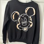 Disney Mickey Mouse Black Pull Over Women’s Sweatshirt Size L Photo 2