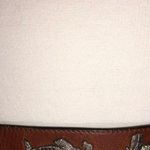 Vintage Wild Animal Studded Brown Leather Belt Unisex Photo 3