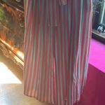 Guy Laroche Vintage Cotton Striped Front Slit Skirt Photo 2