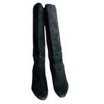 Anne Klein Anne Klein Black Suede Leather Heeled Boots Women's Size 8M Photo 3