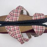 Birkenstock Birki’s Red Plaid Print Slide Sandals Women’s Size EU 37 US 6 Photo 6