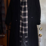 London Fog  Black Coat with removable Plaid lining size 8 Photo 0
