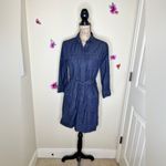 J.Crew  Chambray Belted Dark Wash Shirt Dress Size Extra Small Photo 1