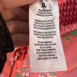 Blueberi Boulevard Embroidered Milk Maid Dress Coral Pink Puff Sleeve Ruffle Hem Size XL Photo 9