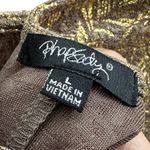 Rhapsody  Y2K Bodycon Gold Metallic Long Sleeve Textured Dress Womens Large Photo 10