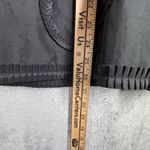 Loft Ann Taylor  Black Pleated Skirt Women's Size 10 Ribbon‎ Trim A-Line Photo 7