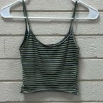 Brandy Melville Green Striped Tank one size Photo 7