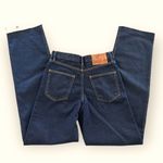 ZARA The New Daddy Full Length Raw Hem High Rise Dark Wash Jean Size 4 NEW Photo 4