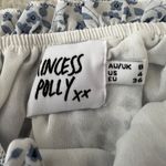 Princess Polly  Blue/White Benita Floral String Cropped Tank Sz 4 Photo 4