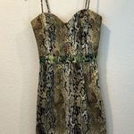 Naven Python Snake Print Cocktail Dress Sweetheart Photo 1