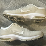 Nike  Air Golf Shoes Giddy Up 307422
211 Leather Golf Tan White Women's
Size 7.5 Photo 0