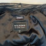 wilson's leather Wilsons Black Leather Jacket Medium Tie Waist Full Zip Front Thinsulate Liner Photo 9