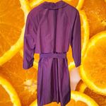Maggie Barnes Purple Button Up Trench Coat with Belt and Zip‎ in Lining Size 18W Photo 8