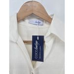 Coco Indigo The Ursula Maxi Dress Button Front Cream Large Linen Blend Photo 1