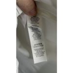 Chico's  3 US XL White Button Front Tuxedo Pleated Top Blouse Preppy Career Office Photo 3