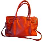 Michael Kors Red Leather Large Hamilton Tote Purse Photo 2