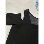 Cooper and Ella  Cold Shoulder Top Sheer‎ Black Blouse Party Casual S Photo 5