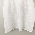 AQUA  x BLOOMINGDALE'S | Ruffle Eyelet Collar Flutter Sleeve White Cotton | Large Photo 6