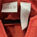 Vintage Koret Women 16W Linen Blend Maxi Dress Outfit Set Embroidered New Orange Photo 8