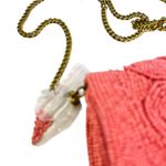 Anthropologie  Beaded handbag clutch cross body floral pink new Photo 2