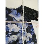 Lucky Brand  Denim Floral Lace Shift Dress Lace Sleeves Size S Photo 5