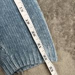 Alfred Dunner  Zip-Up Chenille Collared Cardigan Women’s L Light Blue Cable Knit Photo 6