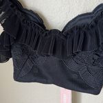 Alice McCALL Black Ruffle Lace Crop Top NWT Photo 3