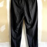 Theory New Pure Flannel City Pants High Rise Pleated Crop Trouser Dark Gray 8 Photo 4