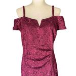 Candalite Petite Plum Colored Lace Dress with side Ruching Purple Size undefined Photo 4