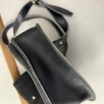 Stanley Street Leather Saddle Bag Purse Crossbody Black Brass Buckles Womens Photo 8