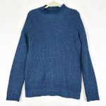 J. McLaughlin  Mockneck Knit Sweater Size Medium Cotton Modal Blue Classic Photo 0