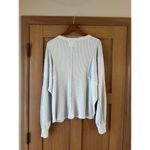 Free People  Callisto Henley Baby Blue Waffle Knit Oversized Women’s size XS Photo 8
