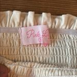 Pink Lily  White Crop Top with Red Stars Photo 1