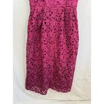 ASTR  The Label Midi Dress Size M Burgundy Lace Overlay Spaghetti Strap V-Neck Photo 4