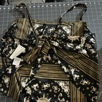 Danielle Bernstein  Black and Gold Zodiac Print Blouse Photo 3