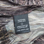 Ella Moss XS Long Sleeve Mini Dress Purple Gold Metallic Sheer Tiered Photo 4