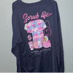 Simply Southern  Dark Blue Shirt with Pink Logo Scrub Life Photo 2
