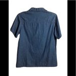 ALLYSON WHITMORE Womens Denim Short Sleeved Shirt Size Small 100% Cotton New Photo 5