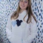 patchwork blue heart sweatshirt White Size s Photo 1