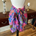 Beach Coverup Wrap Swim New Womens XS S M L Sarong Colorful Purple Photo 3