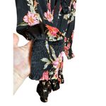 MISA Los Angeles Iyana Tie-Neck Smocked Waist Mini Dress Black Floral Sz S Photo 10