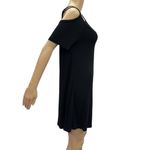 Lascana for Venus Black Viscose Cold Shoulder Lightweight Tee Dress Womens M Size M Photo 5