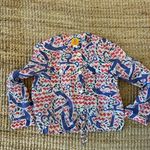 Ruby Rd Blazer Jacket Women’s Size 4P Blouse Button Red Blue White Nautical Photo 0