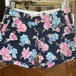 Old Navy  Blue Floral Cotton Chino Shorts Photo 1