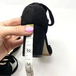 J.Crew Black Sophia Suede Anklewrap Round Toe Vibram Sole Classic Chunky Heels Photo 9