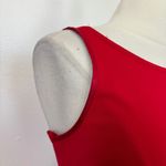 Dawn Joy Fashion Vintage 90's Dawn Joy Solid Red Sleeveless Cut Out Bow Back Maxi Dress Photo 5