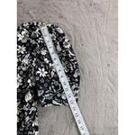 Free People  Black White Floral One Shoulder Puff Sleeve Bodysuit Women's Photo 6