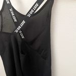 Nike | Black Criss Cross Back Tank White "Just Do It" Word Athletic | Small Photo 5